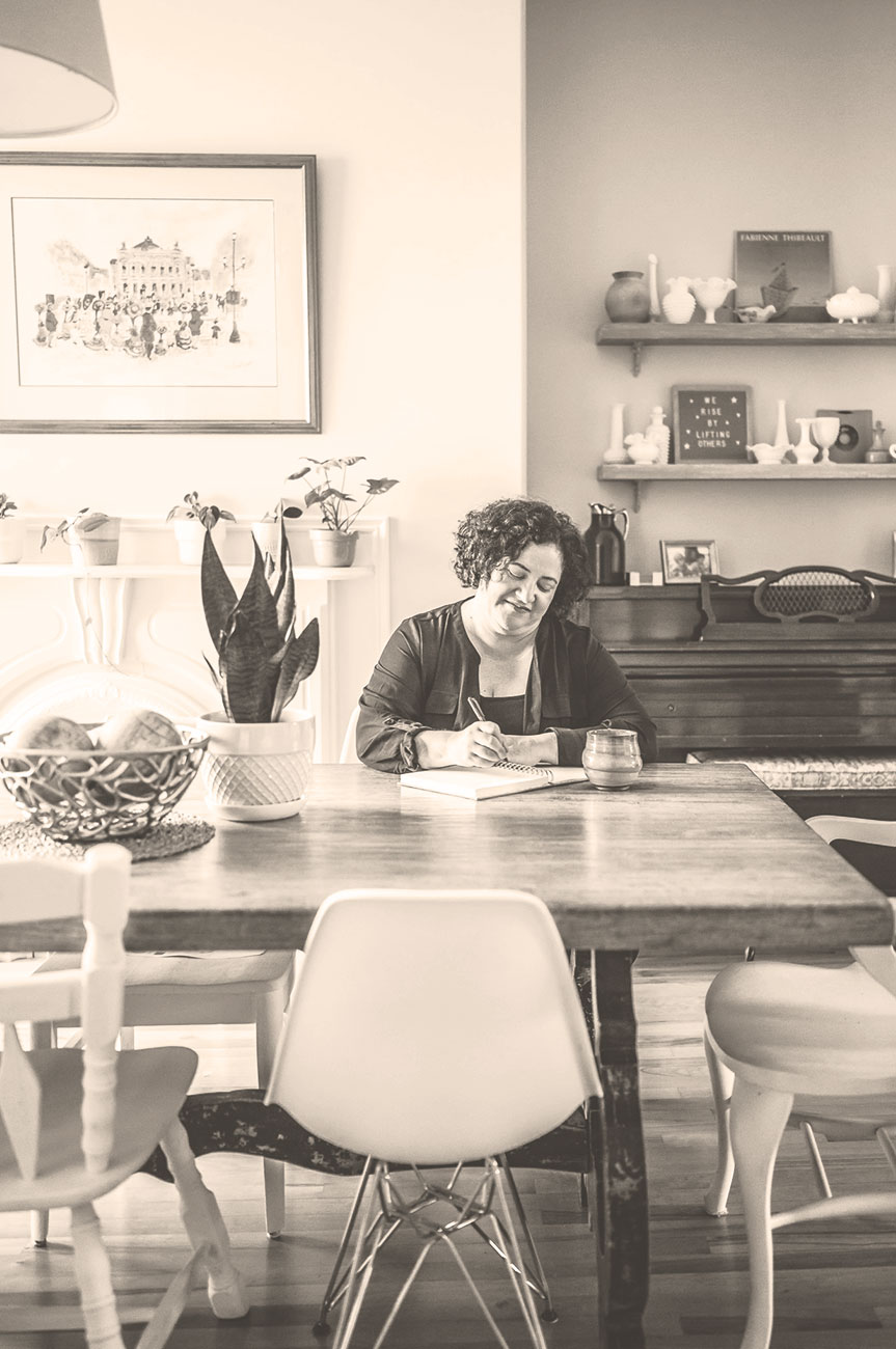 Lisa Galvez at her desk