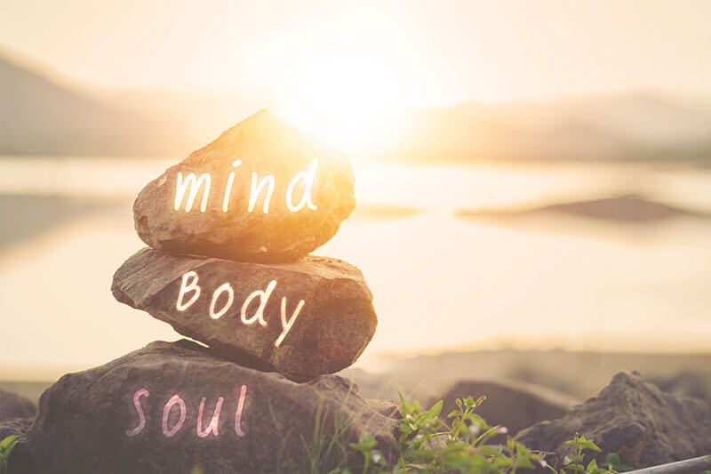 mind, body, soul phrase rocks